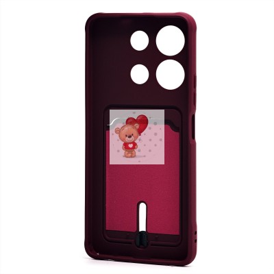 Чехол-накладка для Infinix Note 30 4G (бордовый) - SC304 с картхолдером Чехол-накладка для Infinix Note 30 4G (бордовый) - SC304 с картхолдером