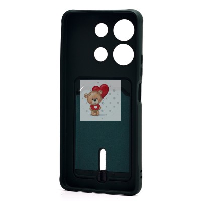 Чехол-накладка для Infinix Note 30 4G (темно-зеленый) - SC304 с картхолдером Чехол-накладка для Infinix Note 30 4G (темно-зеленый) - SC304 с картхолдером