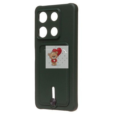 Чехол-накладка для Infinix Note 30 Pro (темно-зеленый) - SC304 с картхолдером Чехол-накладка для Infinix Note 30 Pro (темно-зеленый) - SC304 с картхолдером