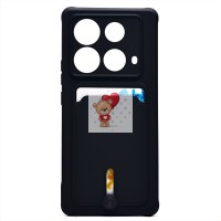 Чехол-накладка для Infinix Note 40 5G (черный) - SC304 с картхолдером Чехол-накладка для Infinix Note 40 5G (черный) - SC304 с картхолдером