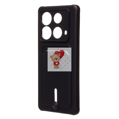 Чехол-накладка для Infinix Note 40 (черный) - SC304 с картхолдером Чехол-накладка для Infinix Note 40 (черный) - SC304 с картхолдером