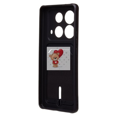 Чехол-накладка для Infinix Note 40 (черный) - SC304 с картхолдером Чехол-накладка для Infinix Note 40 (черный) - SC304 с картхолдером