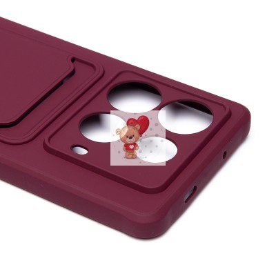 Чехол-накладка для Infinix Note 40 (бордовый) - SC304 с картхолдером Чехол-накладка для Infinix Note 40 (бордовый) - SC304 с картхолдером