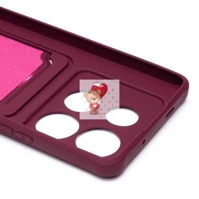 Чехол-накладка для Infinix Note 40 (бордовый) - SC304 с картхолдером Чехол-накладка для Infinix Note 40 (бордовый) - SC304 с картхолдером