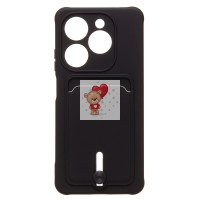 Чехол-накладка для Infinix Smart 8 (черный) - SC304 с картхолдером Чехол-накладка для Infinix Smart 8 (черный) - SC304 с картхолдером