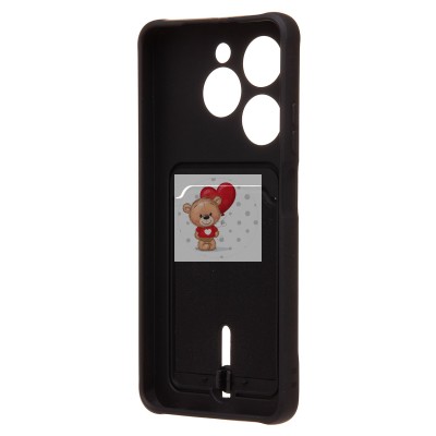 Чехол-накладка для Infinix Smart 8 (черный) - SC304 с картхолдером Чехол-накладка для Infinix Smart 8 (черный) - SC304 с картхолдером