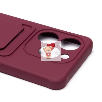 Чехол-накладка для Infinix Smart 8 (бордовый) - SC304 с картхолдером Чехол-накладка для Infinix Smart 8 (бордовый) - SC304 с картхолдером