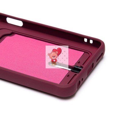 Чехол-накладка для Infinix Smart 8 (бордовый) - SC304 с картхолдером Чехол-накладка для Infinix Smart 8 (бордовый) - SC304 с картхолдером