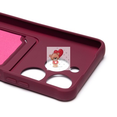 Чехол-накладка для Infinix Smart 8 (бордовый) - SC304 с картхолдером Чехол-накладка для Infinix Smart 8 (бордовый) - SC304 с картхолдером