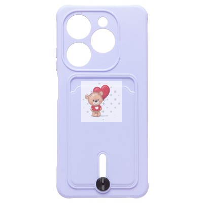 Чехол-накладка для Infinix Smart 8 (светло-фиолетовый) - SC304 с картхолдером