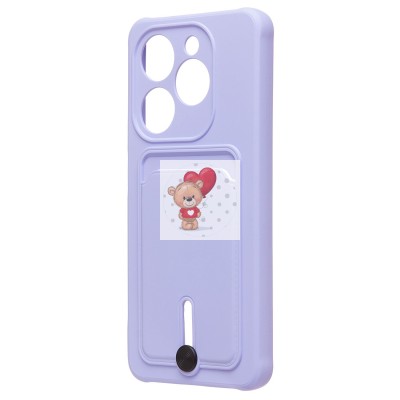 Чехол-накладка для Infinix Smart 8 (светло-фиолетовый) - SC304 с картхолдером Чехол-накладка для Infinix Smart 8 (светло-фиолетовый) - SC304 с картхолдером