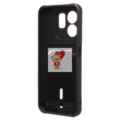 Чехол-накладка для Infinix Smart 9 4G (черный) - SC304 с картхолдером Чехол-накладка для Infinix Smart 9 4G (черный) - SC304 с картхолдером