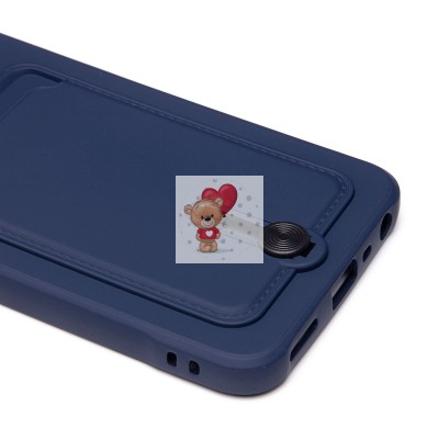 Чехол-накладка для OPPO realme C35 (темно-синий) - SC304 с картхолдером