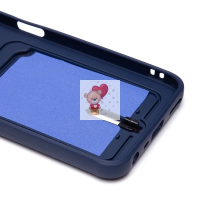 Чехол-накладка для OPPO realme C35 (темно-синий) - SC304 с картхолдером