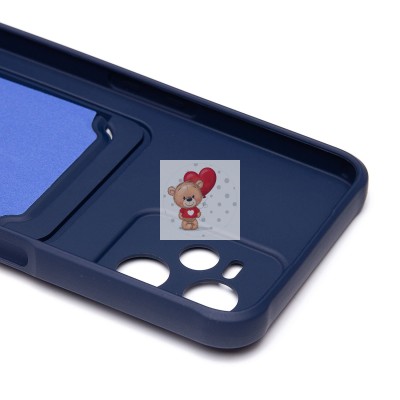 Чехол-накладка для OPPO realme C35 (темно-синий) - SC304 с картхолдером