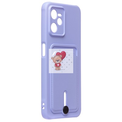 Чехол-накладка для OPPO realme C35 (темно-фиолетовый) - SC304 с картхолдером