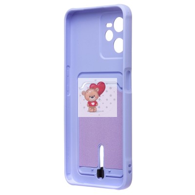 Чехол-накладка для OPPO realme C35 (темно-фиолетовый) - SC304 с картхолдером