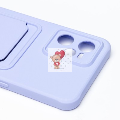 Чехол-накладка для OPPO realme C35 (темно-фиолетовый) - SC304 с картхолдером