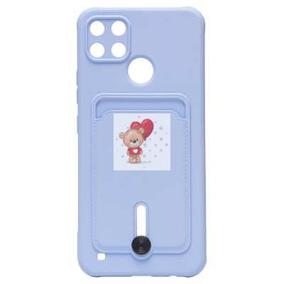 Чехол-накладка для Realme C21Y/C25Y (светло-фиолетовый) - SC304 с картхолдером