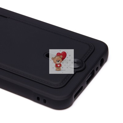 Чехол-накладка для Realme C30 (черный) - SC304 с картхолдером