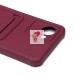 Чехол-накладка для Realme C30 (бордовый) - SC304 с картхолдером