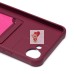 Чехол-накладка для Realme C30 (бордовый) - SC304 с картхолдером