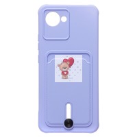 Чехол-накладка для Realme C30 (темно-фиолетовый) - SC304 с картхолдером