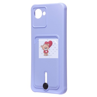 Чехол-накладка для Realme C30 (темно-фиолетовый) - SC304 с картхолдером Чехол-накладка для Realme C30 (темно-фиолетовый) - SC304 с картхолдером