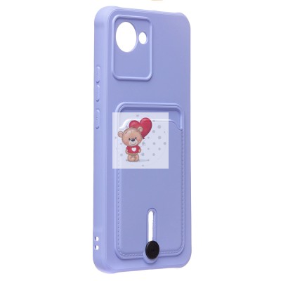 Чехол-накладка для Realme C30 (темно-фиолетовый) - SC304 с картхолдером Чехол-накладка для Realme C30 (темно-фиолетовый) - SC304 с картхолдером