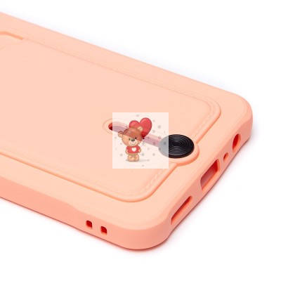 Чехол-накладка для Realme C30 (светло-розовый) - SC304 с картхолдером