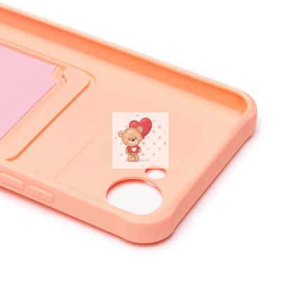 Чехол-накладка для Realme C30 (светло-розовый) - SC304 с картхолдером