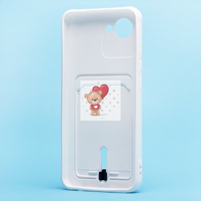 Чехол-накладка для Realme C30 (белый) - SC304 с картхолдером