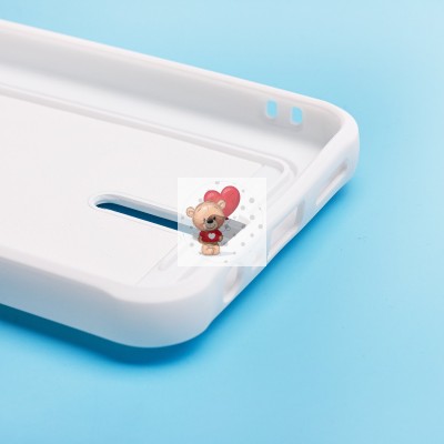 Чехол-накладка для Realme C30 (белый) - SC304 с картхолдером