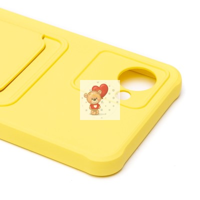 Чехол-накладка для Realme C30 (желтый) - SC304 с картхолдером