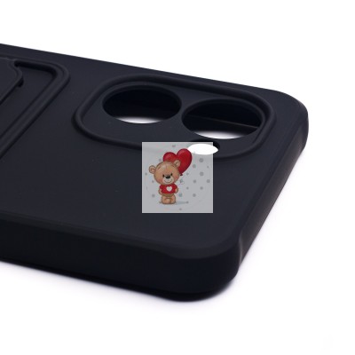 Чехол-накладка для Realme C33 (черный) - SC304 с картхолдером