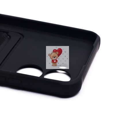 Чехол-накладка для Realme C33 (черный) - SC304 с картхолдером