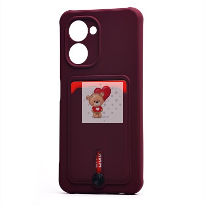 Чехол-накладка для Realme C33 (бордовый) - SC304 с картхолдером Чехол-накладка для Realme C33 (бордовый) - SC304 с картхолдером