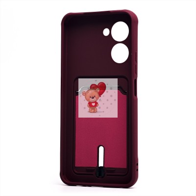 Чехол-накладка для Realme C33 (бордовый) - SC304 с картхолдером Чехол-накладка для Realme C33 (бордовый) - SC304 с картхолдером