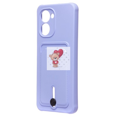 Чехол-накладка для Realme C33 (темно-фиолетовый) - SC304 с картхолдером Чехол-накладка для Realme C33 (темно-фиолетовый) - SC304 с картхолдером