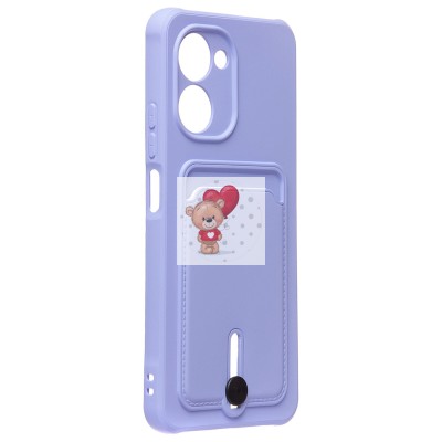 Чехол-накладка для Realme C33 (темно-фиолетовый) - SC304 с картхолдером Чехол-накладка для Realme C33 (темно-фиолетовый) - SC304 с картхолдером