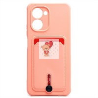 Чехол-накладка для Realme C33 (светло-розовый) - SC304 с картхолдером