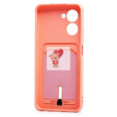 Чехол-накладка для Realme C33 (светло-розовый) - SC304 с картхолдером