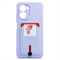 Чехол-накладка для Realme C33 (светло-фиолетовый) - SC304 с картхолдером