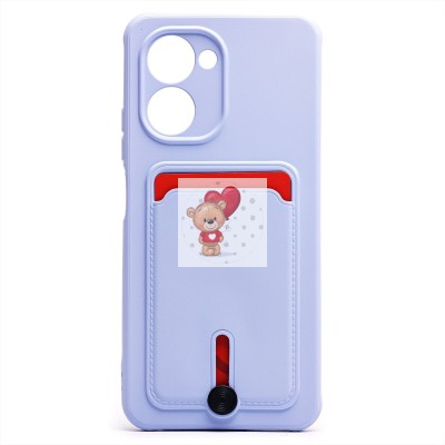 Чехол-накладка для Realme C33 (светло-фиолетовый) - SC304 с картхолдером