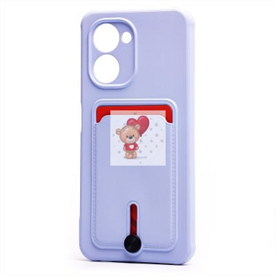 Чехол-накладка для Realme C33 (светло-фиолетовый) - SC304 с картхолдером