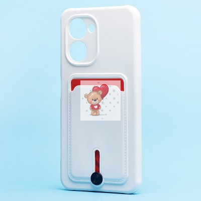 Чехол-накладка для Realme C33 (белый) - SC304 с картхолдером Чехол-накладка для Realme C33 (белый) - SC304 с картхолдером