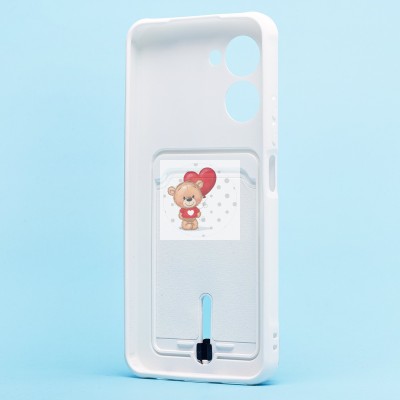 Чехол-накладка для Realme C33 (белый) - SC304 с картхолдером Чехол-накладка для Realme C33 (белый) - SC304 с картхолдером