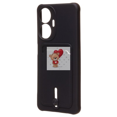 Чехол-накладка для Realme C55 (черный) - SC304 с картхолдером Чехол-накладка для Realme C55 (черный) - SC304 с картхолдером