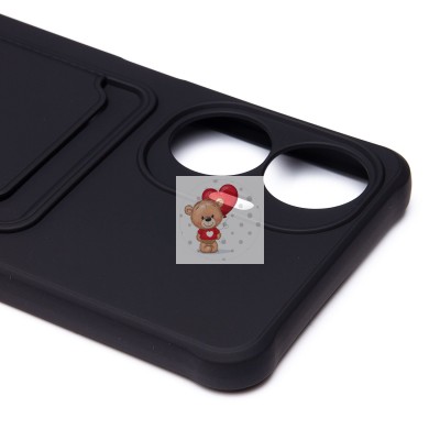 Чехол-накладка для Realme C55 (черный) - SC304 с картхолдером Чехол-накладка для Realme C55 (черный) - SC304 с картхолдером