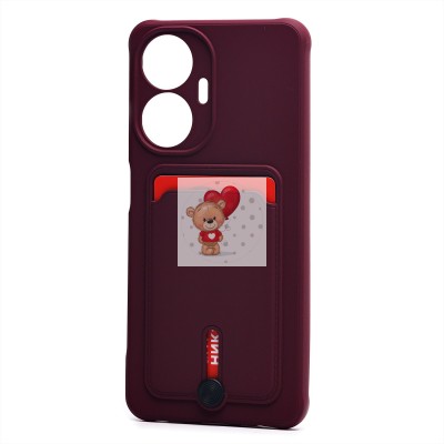 Чехол-накладка для Realme C55 (бордовый) - SC304 с картхолдером Чехол-накладка для Realme C55 (бордовый) - SC304 с картхолдером